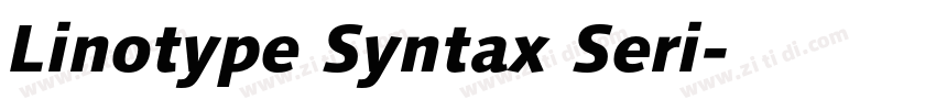 Linotype Syntax Seri字体转换